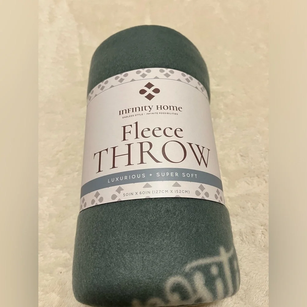 Infinity Home Fleece Blanket “Words To Live By” BRAND NEW 50”X60”